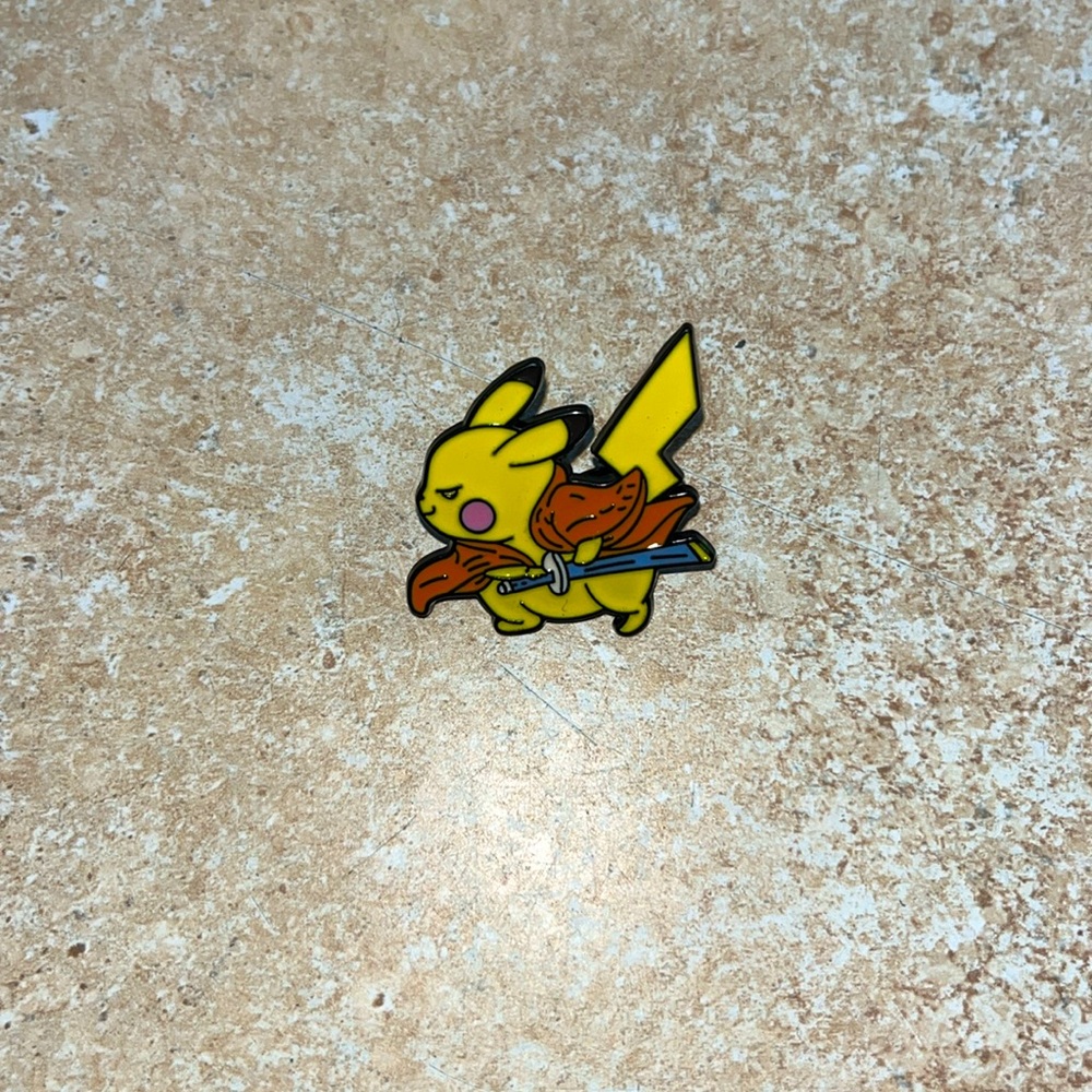 Pokémon X Demon Slayer Pikachu Zenitsu Pin